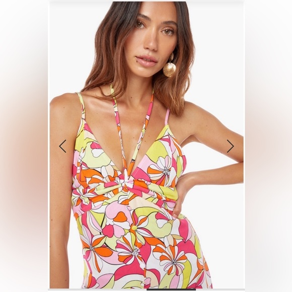 NWT JustFab Floral Print Tiered Maxi Dress S Spring In Love Dress Bliss Blossom - Picture 3 of 12